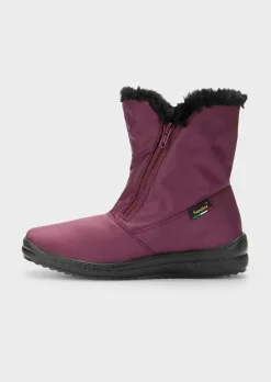 Gefütterte Winterstiefel mit Reißverschluss