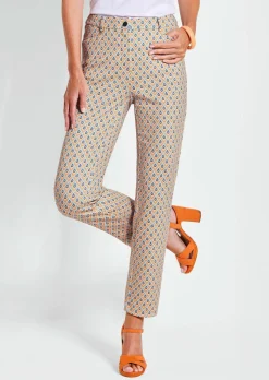 Gemusterte Hose LOUISA mit Formbund