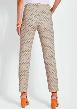 Gemusterte Hose LOUISA mit Formbund
