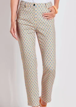 Gemusterte Hose LOUISA mit Formbund
