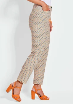 Gemusterte Hose LOUISA mit Formbund