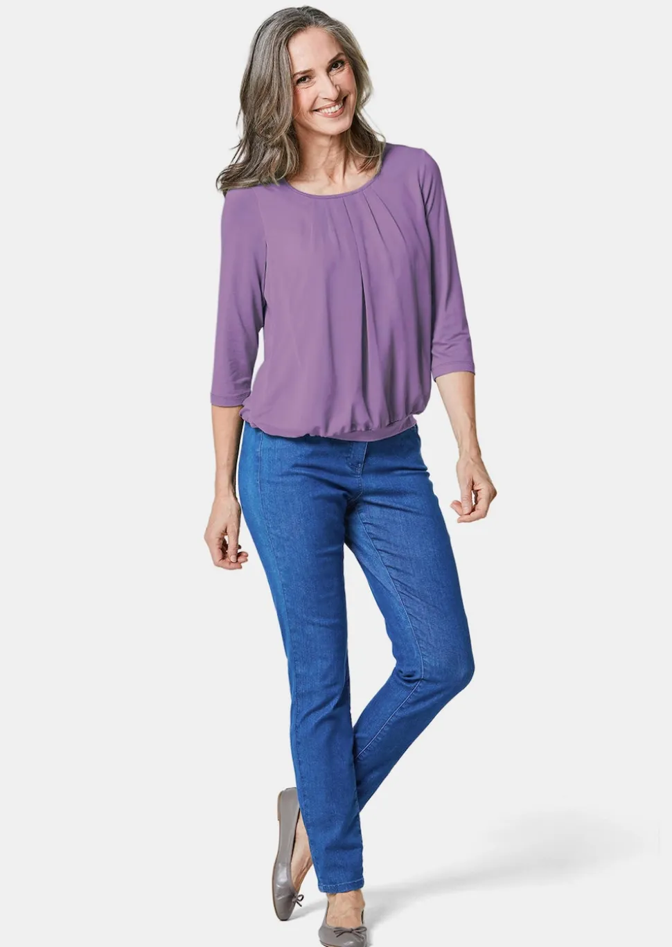 Gepflegtes Shirt in eleganter Blusen-Optik