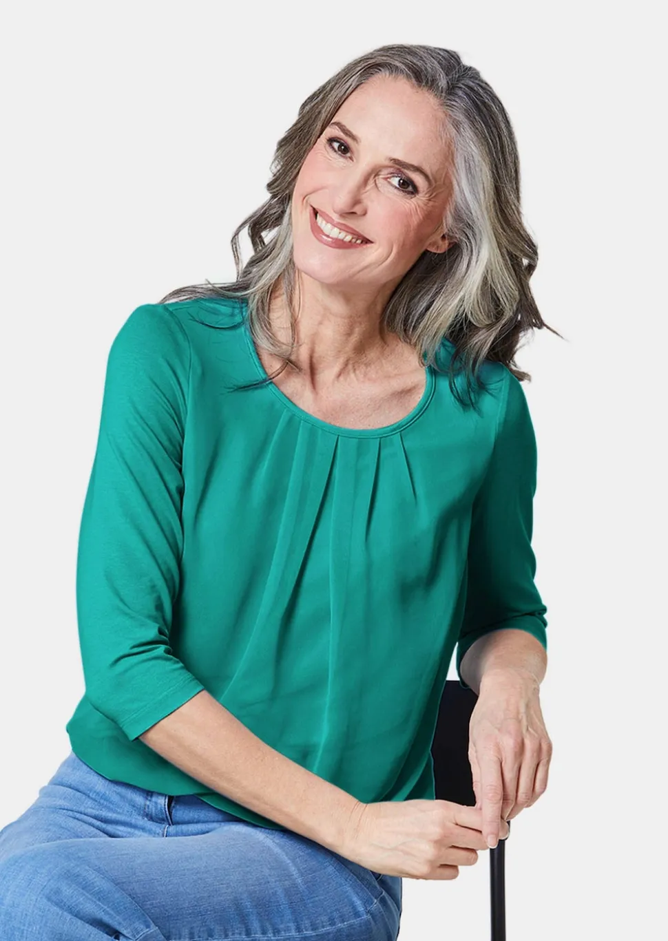 Gepflegtes Shirt in eleganter Blusen-Optik