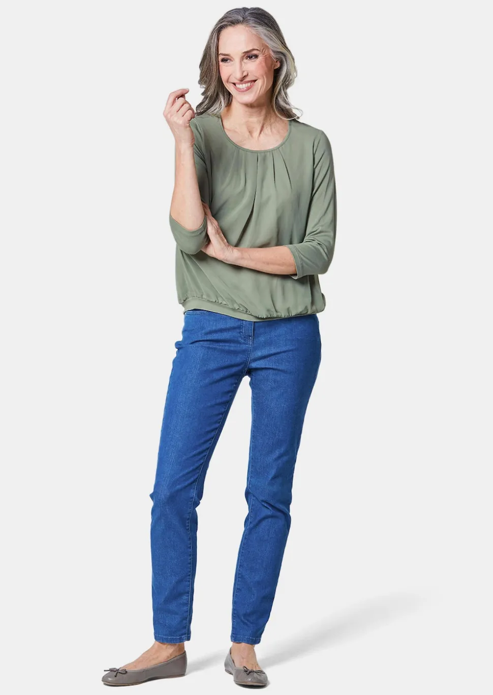 Gepflegtes Shirt in eleganter Blusen-Optik