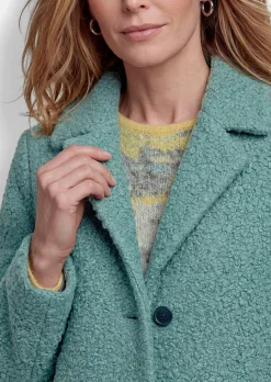 Gerader Mantel aus weichem Bouclé