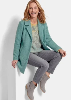 Gerader Mantel aus weichem Bouclé