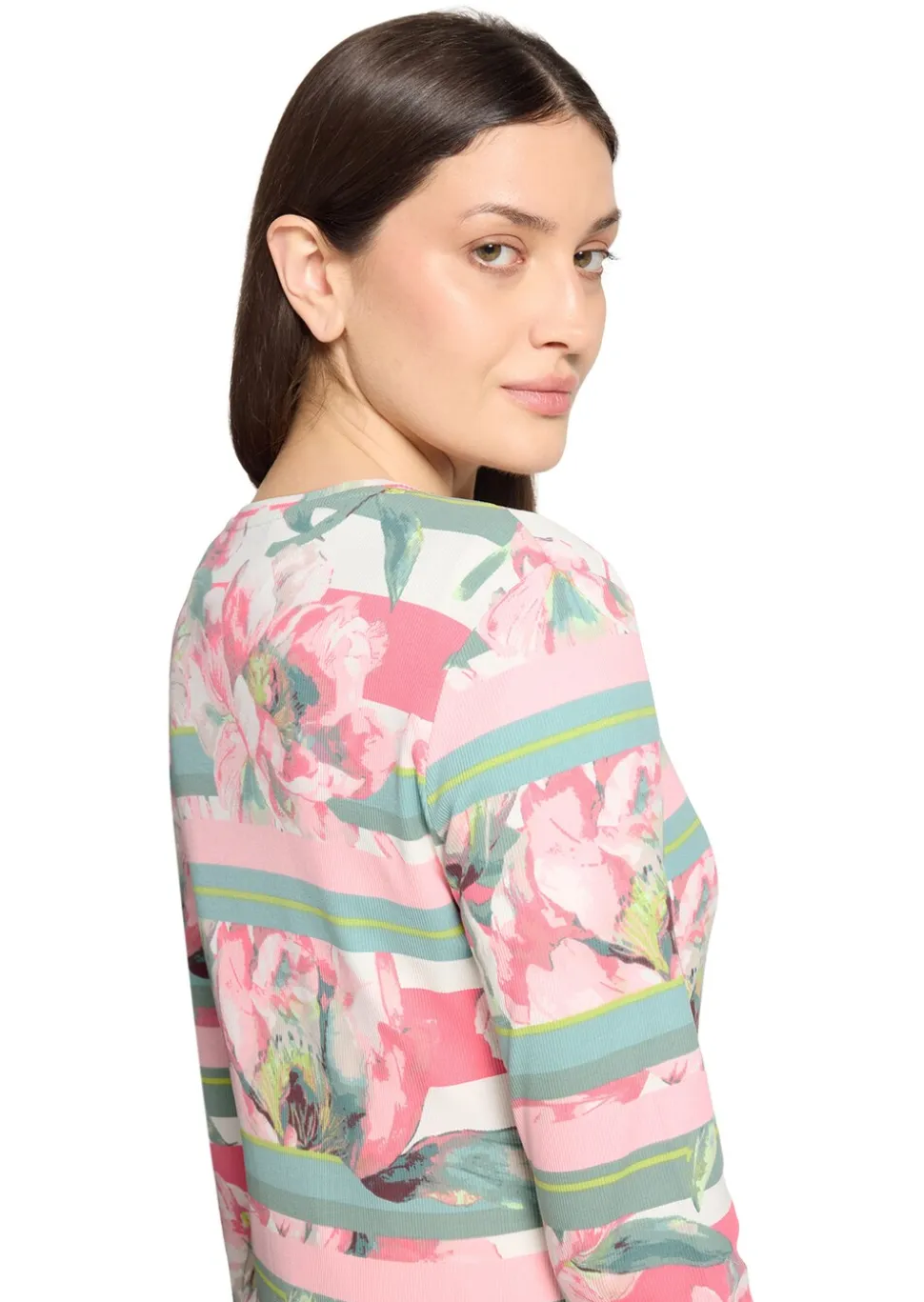 Gerippte Shirtjacke mit 2-Wege-Reißverschluss