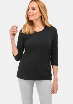 Geschmücktes Rundhalsshirt aus Pima-Baumwolle