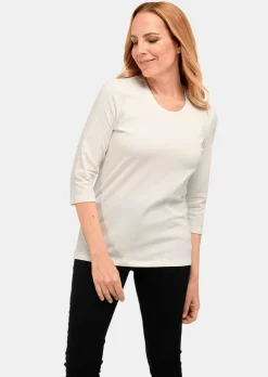 Geschmücktes Rundhalsshirt aus Pima-Baumwolle
