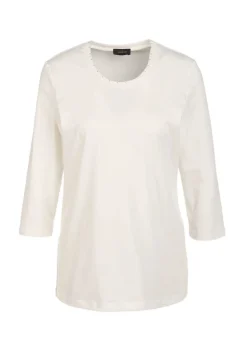 Geschmücktes Rundhalsshirt aus Pima-Baumwolle