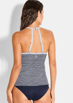 Gestreifter Tankini im Marine-Look