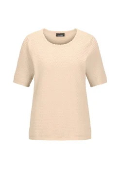 Halbarm-Pullover mit Pünktchenmuster
