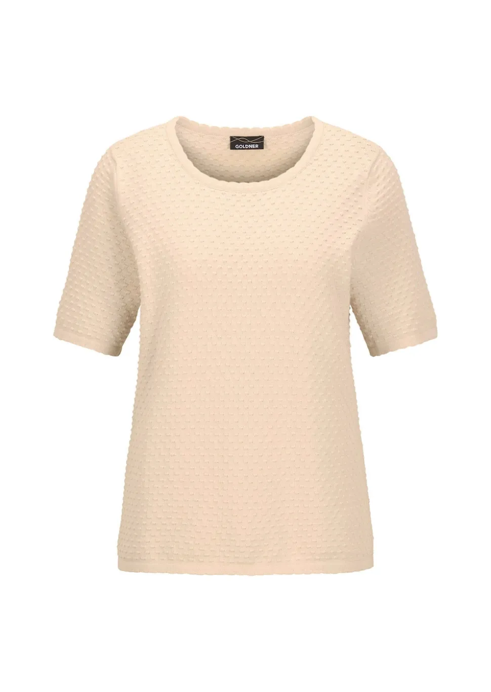 Halbarm-Pullover mit Pünktchenmuster