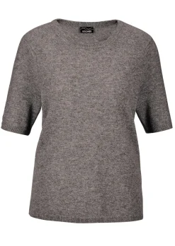Halbarmpullover mit Rundhals aus Kaschmir
