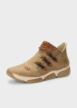 Halbschuhe mit Animal Print