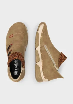 Halbschuhe mit Animal Print