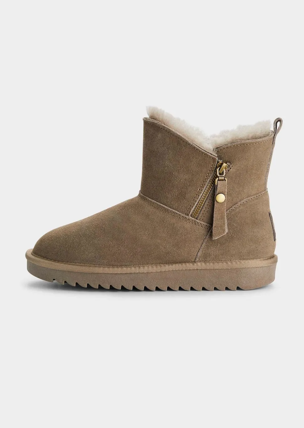 Halbstiefel mit Lammfell-Futter