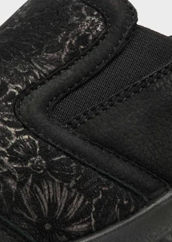 Hallux-Slipper mit schimmerndem Blumenmuster