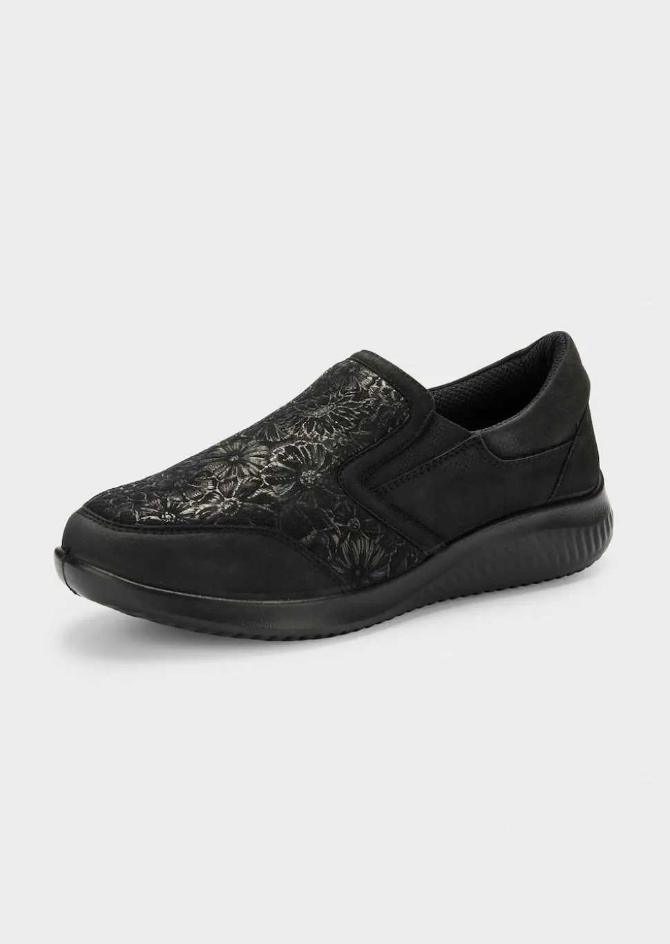 Hallux-Slipper mit schimmerndem Blumenmuster