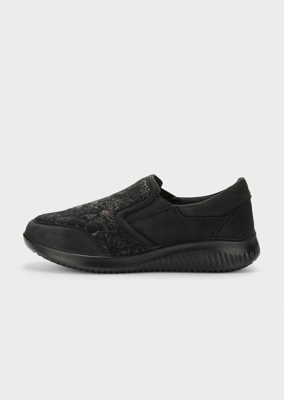 Hallux-Slipper mit schimmerndem Blumenmuster