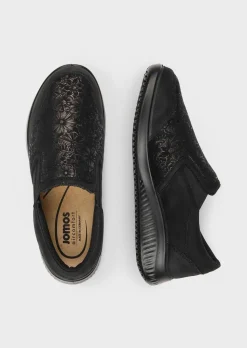 Hallux-Slipper mit schimmerndem Blumenmuster