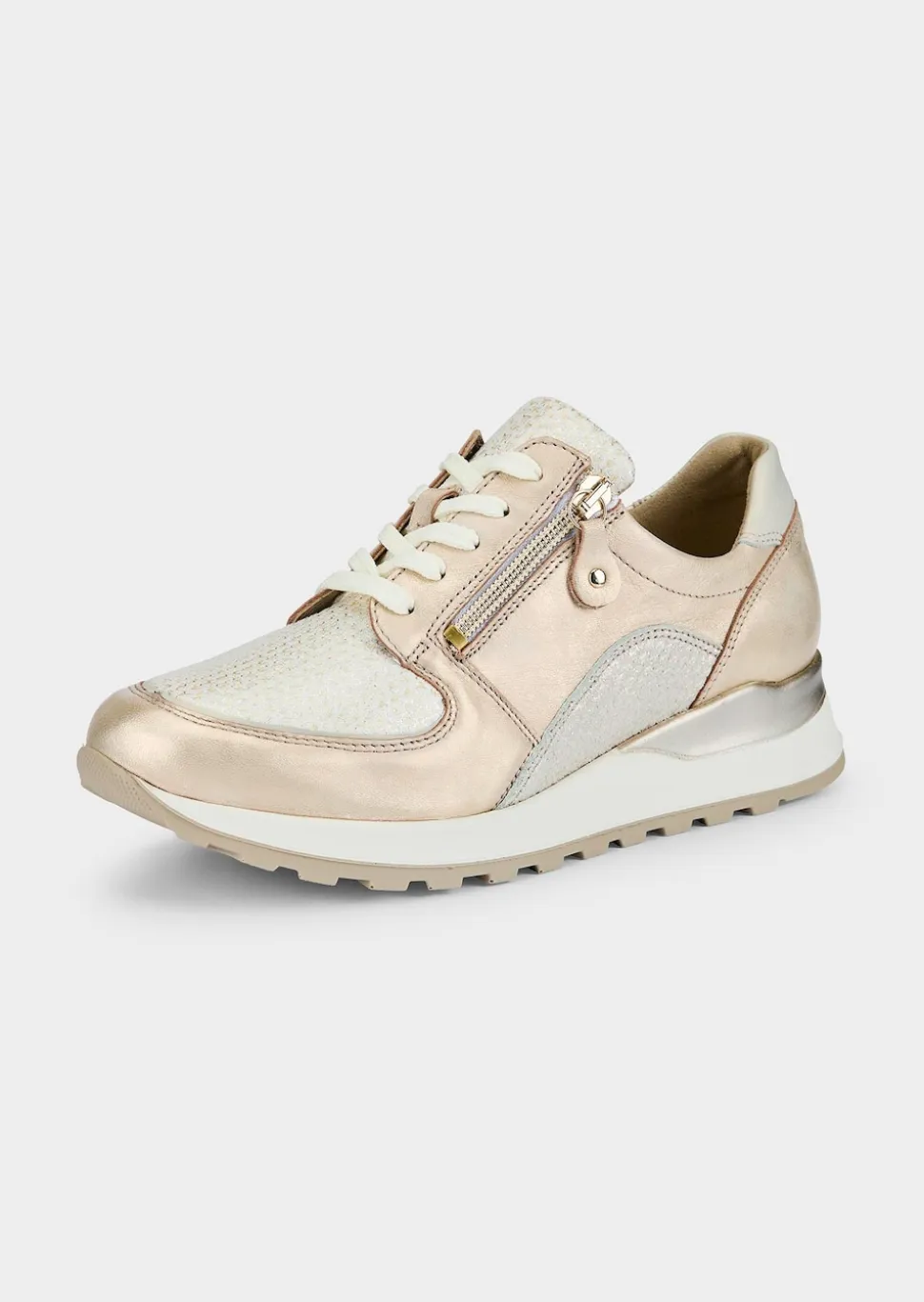 Hallux-Sneaker in Leder-Textil-Mix