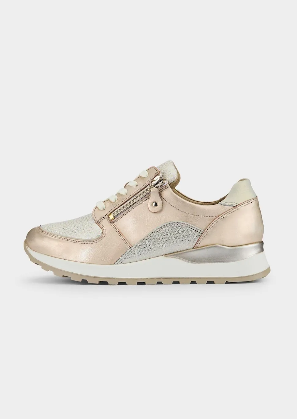 Hallux-Sneaker in Leder-Textil-Mix