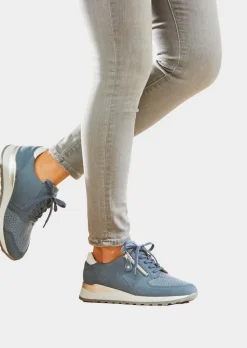 Hallux-Sneaker in Leder-Textil-Mix