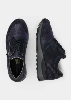 Hallux-Sneaker in Leder-Textil-Mix