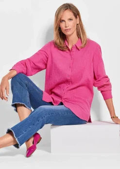 Hemdbluse aus Baumwoll-Musselin