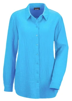 Hemdbluse aus Baumwoll-Musselin