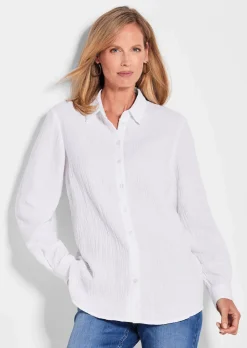 Hemdbluse aus Baumwoll-Musselin
