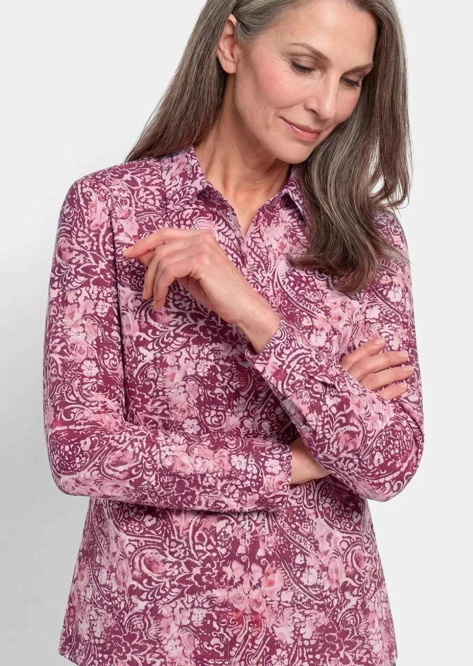 Hemdbluse aus reiner Baumwolle