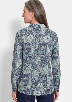 Hemdbluse aus reiner Baumwolle