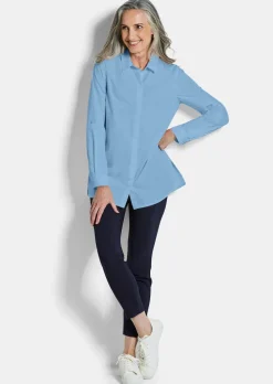 Hemdbluse aus reiner Baumwolle