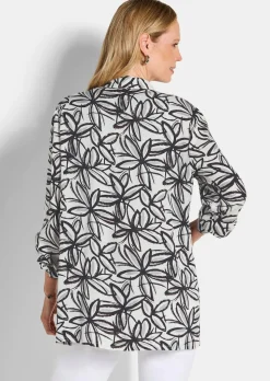 Hemdbluse aus reiner Viskose