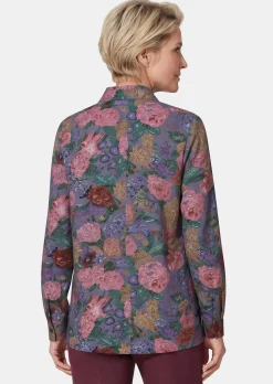 Hemdbluse mit Blumenmuster