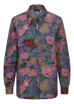 Hemdbluse mit Blumenmuster