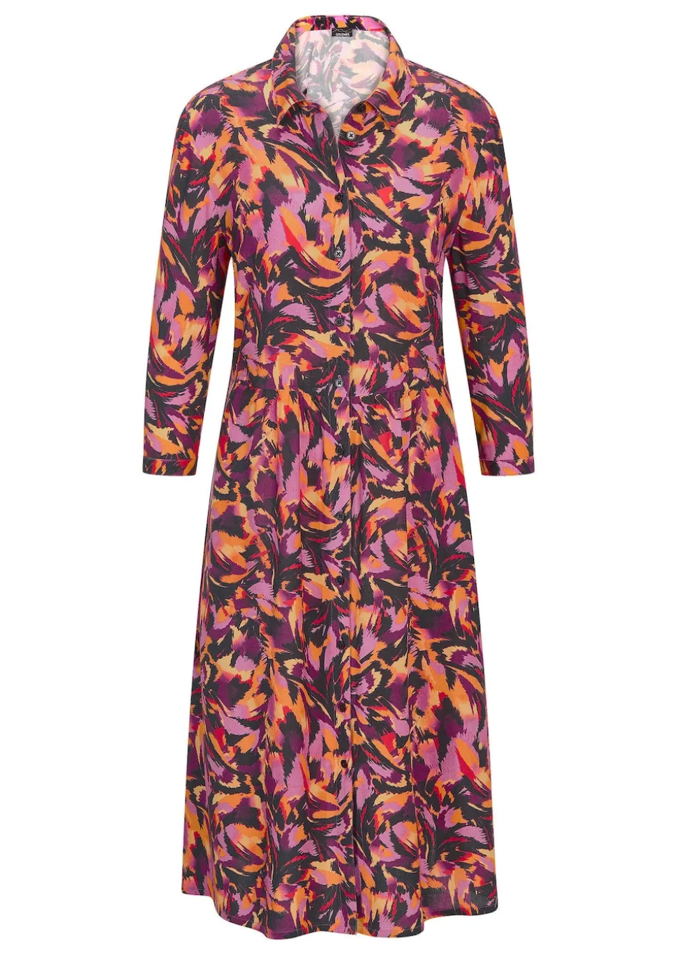 Hemdblusenkleid aus reiner Viskose