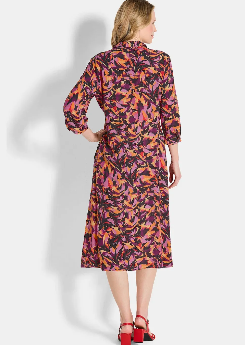 Hemdblusenkleid aus reiner Viskose