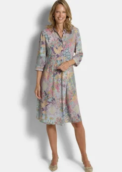 Hemdblusenkleid aus reiner Viskose
