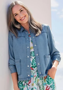 Hemdjacke im Denim-Look