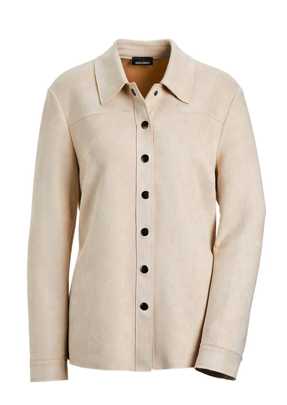 Hemdjacke in Velourslederoptik