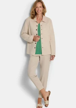 Hemdjacke in Velourslederoptik