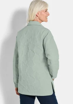 Hemdjacke mit geprägtem Blumenmuster