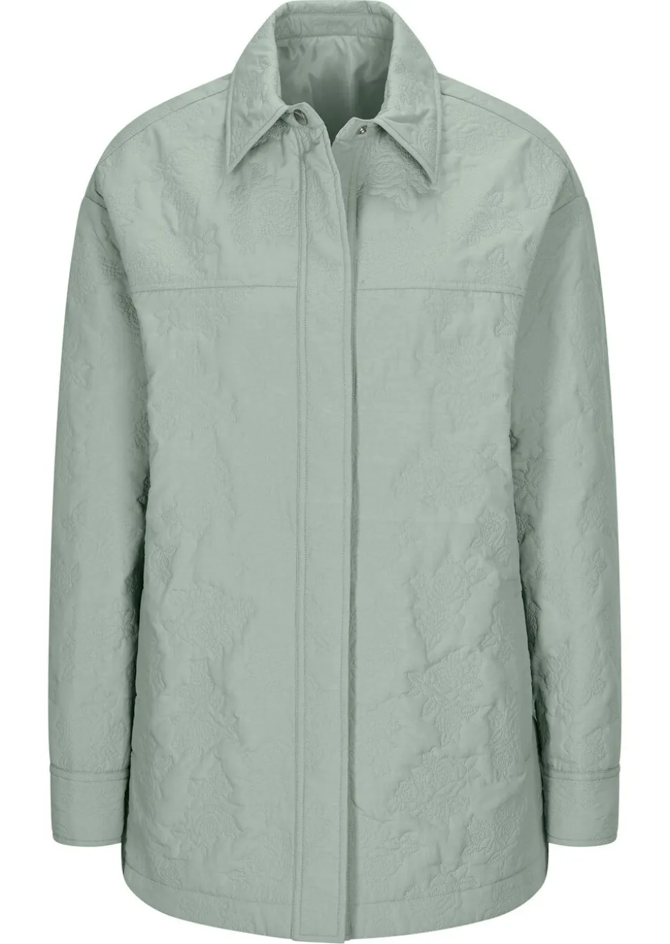 Hemdjacke mit geprägtem Blumenmuster