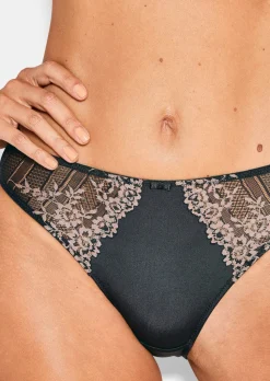 Hüftslip mit floraler Spitze
