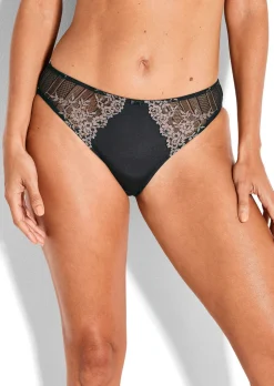 Hüftslip mit floraler Spitze