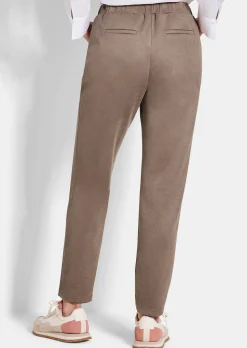 Hose LOUISA in Veloursleder-Optik