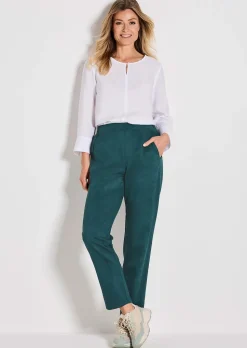 Hose LOUISA in Veloursleder-Optik
